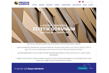 Gürcanlar Alüminyum Website Tasarımı