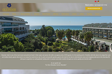 Oleander Hotel Website Tasarımı