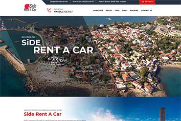 Side Rent A Car Web Site Tasarımı