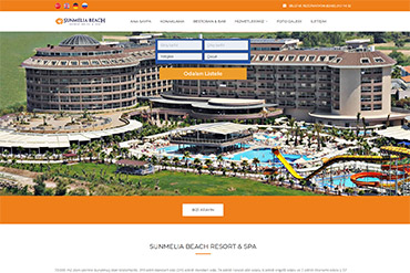 Sunmelia Beach Resort Hotel Web Site Tasarımı