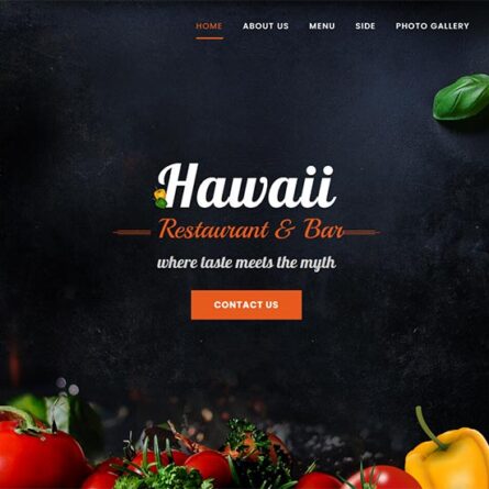 hawaii restaurant bar side web site tasarımı referans