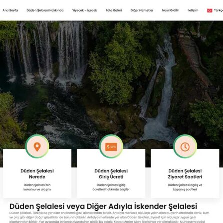 düden şelalesi antalya website tasarım referans